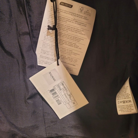 Balmain Open Front Cropped Dinner Jacket FW 2022 - Picture 3 of 8